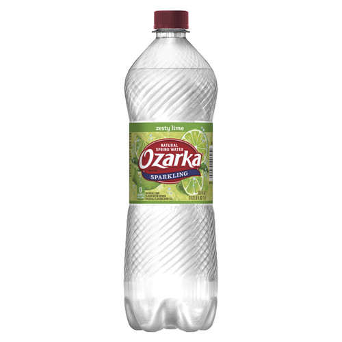Sparkling Water, Zesty Lime, 33.8 oz. Bottle