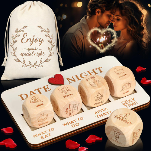 7 Pcs Funny Date Night Dice Gift Valentine's Day Gift for Him Her Boyfriend Girlfriend Husband Wife Decision Game Dice for Date Night Wedding Anniversary 7 Pcs Funny Date Night Dice Gift Valentine's Day Gift for Him Her Boyfriend Girlfriend Husband Wife Decision Game Dice for Date Night Wedding Anniversary