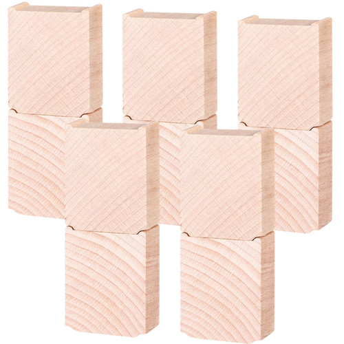 8 Pcs Wooden Train Track Risers Elevated Wood Train Track Set Wooden Train Track Accessories Wood Train Track Pieces Train Support Blocks for Track Bridges Build Accessories