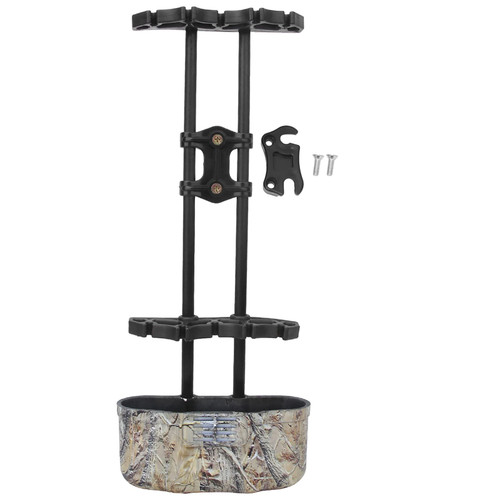 Potable Arrow Quiver, Archery Hunting Shooting Quiver Lightweight Quick Release Accessories Bag for Compound Bows Recurve Bows, Holds 5pcs Arrows (Camouflage)