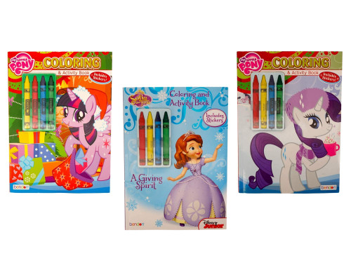 Holiday Coloring and Activity Books Bundle (3 Coloring Books; Sofia The First A Giving Spirit, My Little Pony Twilight, My Little Pony Rarity) Activities, Crayons, Stickers Holiday Coloring and Activity Books Bundle (3 Coloring Books; Sofia The First A Giving Spirit, My Little Pony Twilight, My Little Pony Rarity) Activities, Crayons, Stickers