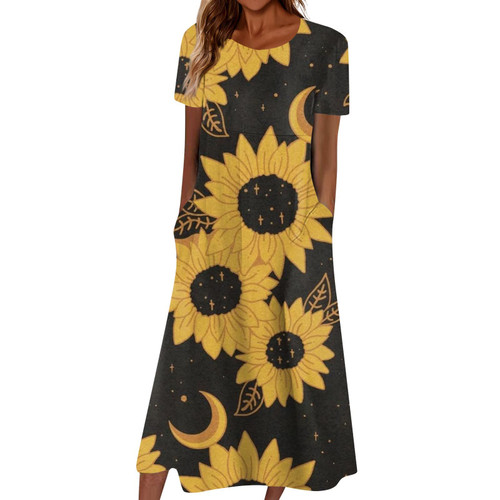 Summer Dresses for Women 2024 Party Dress for Women Long Sleeve Dress Black Dress Pants Women Plus Size Dresses Bridesmaid Dresses Bodycon Dresses for Women Midi Dress?7-Yellow,3X-Large?