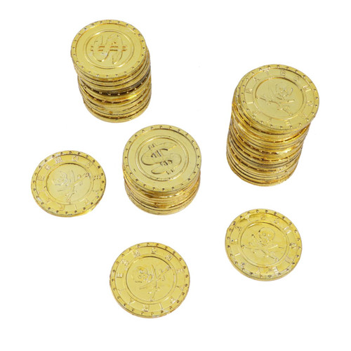 100pcs Toys Metal Pirate Treasure Chest with Pirate Treasure Chocolate Pirate Toys Pirate Halloween Apparel