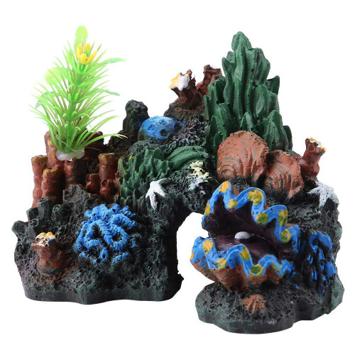 Colorful Artificial Sea Coral Reef Ornament Resin Cave Decoration Aquatic Miniatures Landscape for Fish Tank Aquarium Theme Rock Coral Reef Decorations