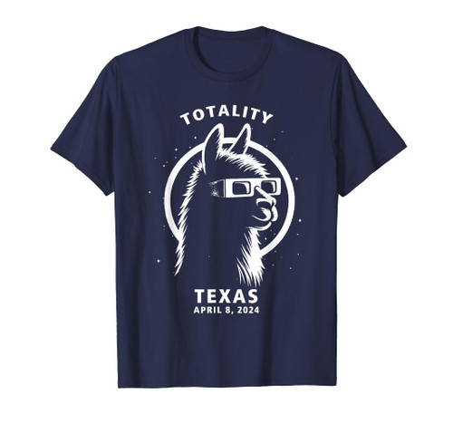 Llama - Total Solar Eclipse 2024 Texas T-Shirt