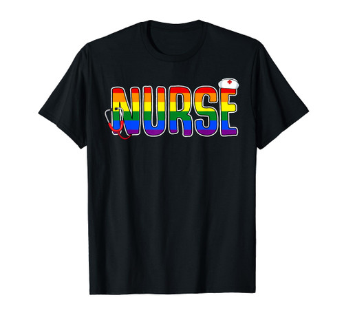 Nurse Rainbow Flag LGBT-Q Cool Gay Pride Ally Nursing RN LPN T-Shirt Nurse Rainbow Flag LGBT-Q Cool Gay Pride Ally Nursing RN LPN T-Shirt
