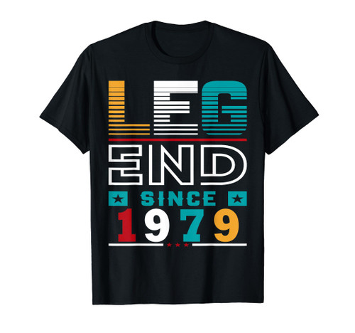 44th Birthday Vintage Legend Since 1979 44 Years Old Gifts T-Shirt