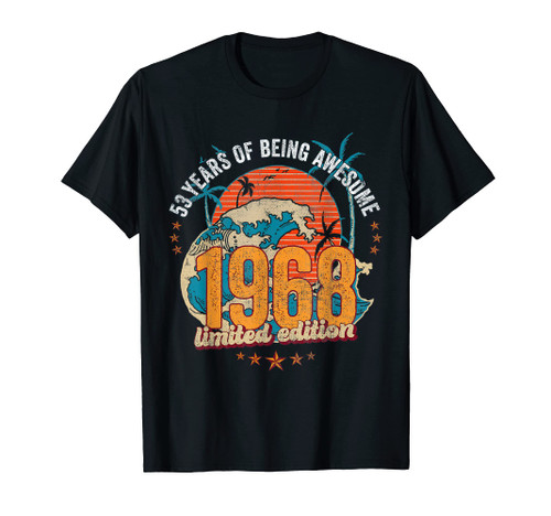 53 Year Old Gifts Vintage 1968 Limited Edition 53th Birthday T-Shirt