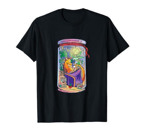 Dragon in a Jar Reading Books Cozy Fantasy Reading Graphic T-Shirt