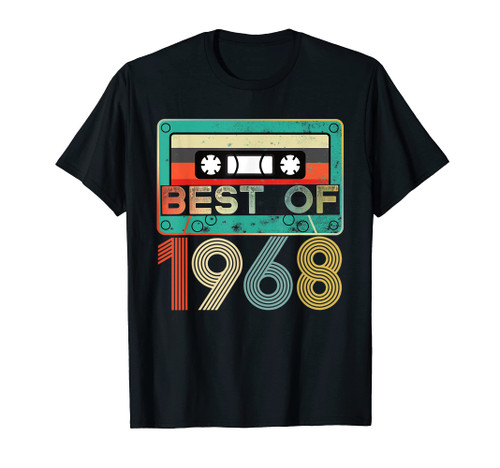 53rd Birthday Shirt - Vintage 1968 - 53 Years Cassette Tape T-Shirt