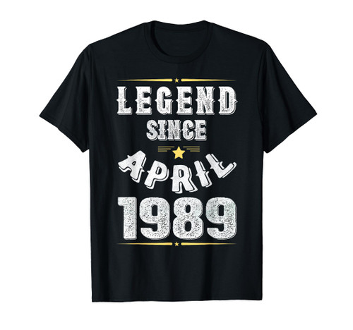 35 Years Old Legend Since April 1989 35th Birthday Idea T-Shirt