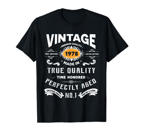 Vintage Legend Born In 1978 46th Birthday Tee 46 Years Old T-Shirt