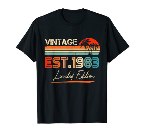 Vintage 1983 Limited Edition 39 Year Old 39th Birthday T-Shirt