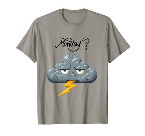 Retro Thunderous Monday I Hate Mondays Cute Thunder Cloud T-Shirt