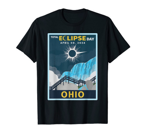 Vintage Ohio Total Solar Eclipse 2024 T-Shirt
