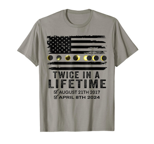 Solar Eclipse Shirt Twice In Lifetime 2024 Solar Eclipse T-Shirt