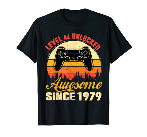 Awesome Since 1979 Level 44 Unlocked For 44 Years Old T-Shirt