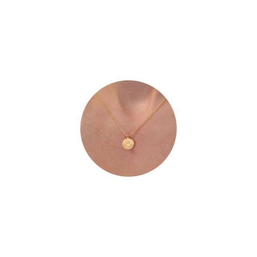 Sun Necklace for Women,Dainty Gold Necklace 14k Gold Plated Disc Sun Necklace Simple Disk Sun Necklace Jewelry Everyday for Girls
