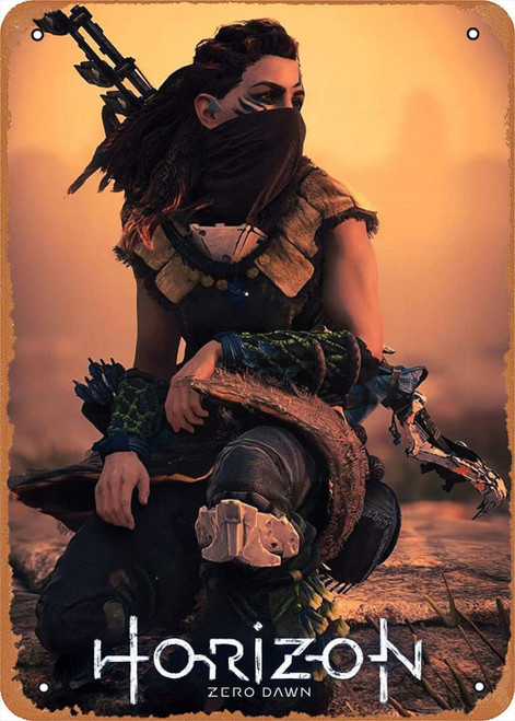 Metal Tin Sign Horizon Zero Dawn Poster Wall Decor Fun for Home Kitchen Bar Room Garage Vintage Retro Plaque 12x8 Inch Metal Tin Sign Horizon Zero Dawn Poster Wall Decor Fun for Home Kitchen Bar Room Garage Vintage Retro Plaque 12x8 Inch