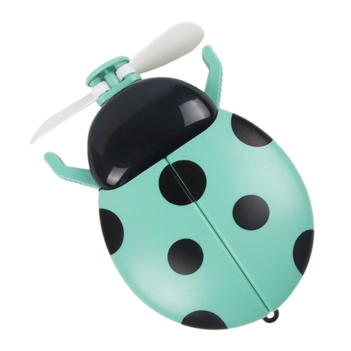 1pc Ladybug Fan Cooling Cosmetic Hand Mirror Usb Charging Fan Compact Cosmetic Mirror Portable Electric Personal Fan Mini Fan Full Length Mirror Fold Plastic Travel
