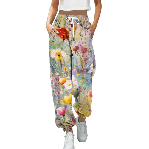 Women's Running Jogger Sweatpants High Waist Athletic Track Pants Casual Comfy Lounge Pajama Pants Yellow