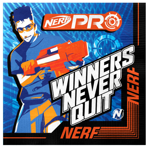 Officially Licensed Nerf Napkins - Pack of 48 Nerf Party Napkins - Nerf Birthday Party Supplies - Nerf Party Supplies - Nerf Birthday Decorations - Nerf Decorations