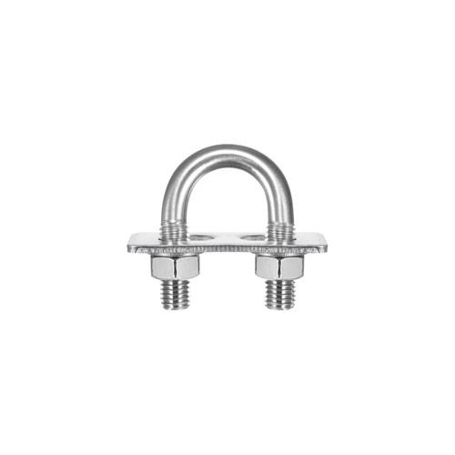 Round U-Bolts, 3 Sets 29mm(1.14") Inner Width 58mm Length M10 304 Stainless Steel U Clamp Bolt with Nuts and Plates, for Boat Trailer