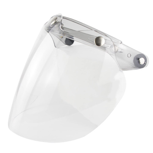 Helmet Lens Open Face Helmet Visor Motorcycle Helmet Bubble Lens 3-Snap Bubble Wind Shield Visor