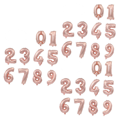 30 Pcs 16 Party Number Balloons Helium Number Balloons Decoration Balloon Number Large Birthday 18 Balloons 0 9 Digital Balloons Kids Decor Child Letter Decorative Items