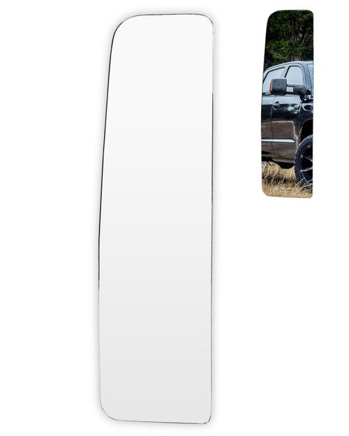 Lower Convex Towing Mirror Glass Replacement with Left Driver Side Mirror Lens Compatible with 2008-2017 For Toyota For Sequoia 2007-2017 For Toyota For Tundra Pickup Truck
