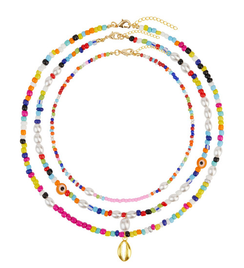 Colorful Beaded Necklace Set for Women, Summer Beach Rainbow Choker Necklace, Waterproof Evil Eye Seed Bead Necklace, Boho Handmade Pearl Necklace, Y2K Jewlery Trendy Gift for Women Teen Girls Colorful Beaded Necklace Set for Women, Summer Beach Rainbow Choker Necklace, Waterproof Evil Eye Seed Bead Necklace, Boho Handmade Pearl Necklace, Y2K Jewlery Trendy Gift for Women Teen Girls
