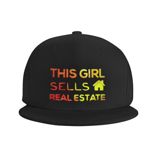 Snapback Hat Funny-Realtor-Rainbow Trucker Hat Hip Hop Classic Plaid Flat Baseball Cap