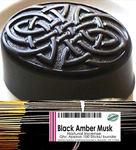 Oakland Gardens Premium Hand Dipped Incense Sticks, You Choose The Scent. 100 Sticks. Black Amber Musk (Black Amber Musk)