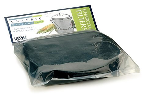 RSVP Replacement Charcoal Filters for Jumbo #PAIL-XL, Set of 2