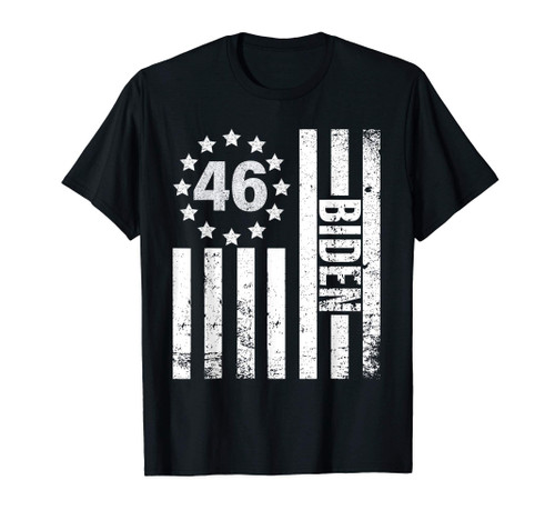 Joe Biden 46 US flag President Elected men women Biden 46 T-Shirt