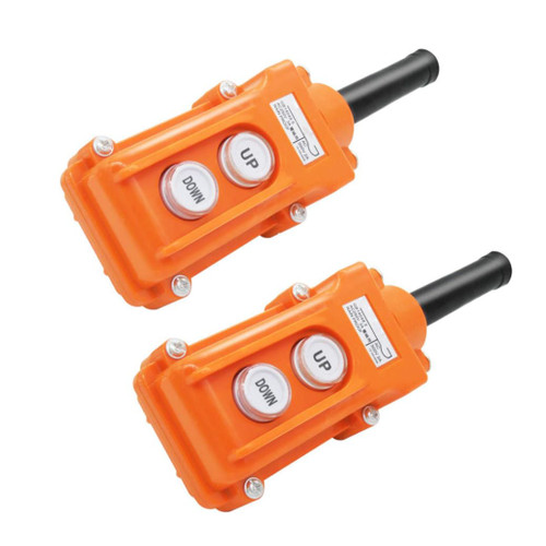 Hoist Push Button Switch Cob-61 Rainproof Plastic Crane Hoist Control Station 4Pcs