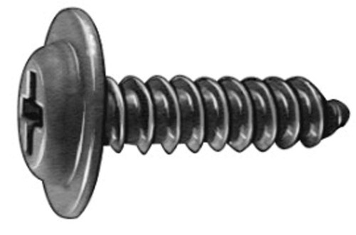 #10 X 3/4" Phillips Flat Top Washer Head Screws Black E-Coat