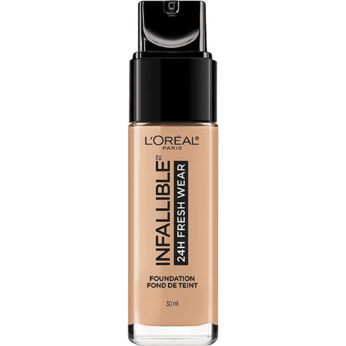 L'Oreal Paris Makeup Infallible Up to 24 Hour Fresh Wear Lightweight Foundation, Sand, 1 Fl Oz. L'Oreal Paris Makeup Infallible Up to 24 Hour Fresh Wear Lightweight Foundation, Sand, 1 Fl Oz.