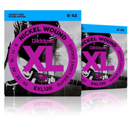 EXL120 Nickel Super Light Electric Guitar Strings Two-Pack