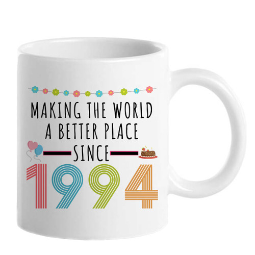 30th Birthday Gifts for Women, Funny 30 Year Old Gift Coffee Mug, 1994 30th Birthday Mugs for Her, Mom, Aunt, Wife, Sister, Friend, 11 oz Tea Cup, Making the World a Better Place Since 1994 (30th mug) 30th Birthday Gifts for Women, Funny 30 Year Old Gift Coffee Mug, 1994 30th Birthday Mugs for Her, Mom, Aunt, Wife, Sister, Friend, 11 oz Tea Cup, Making the World a Better Place Since 1994 (30th mug)