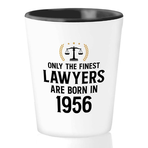 Lawyer Shot Glass 1.5oz - lawyers 1956 - Born in 1956 Vintage Birthday Turning 67 Gifts for Boss from Coworker