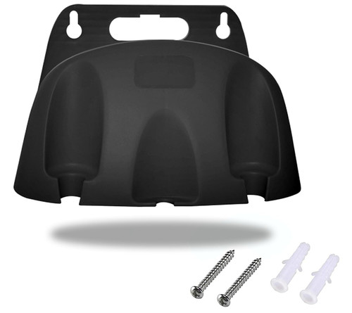 Hose Holder Wall-Mounted, Garden Wall Mounted Heavy Duty Black Hose Bracket with 3 Hanging Hole, Hose Hanger Car Hose Holder for Outside, Hose Holder Stand for Hose Storage Garden Hose Hanger (Black)