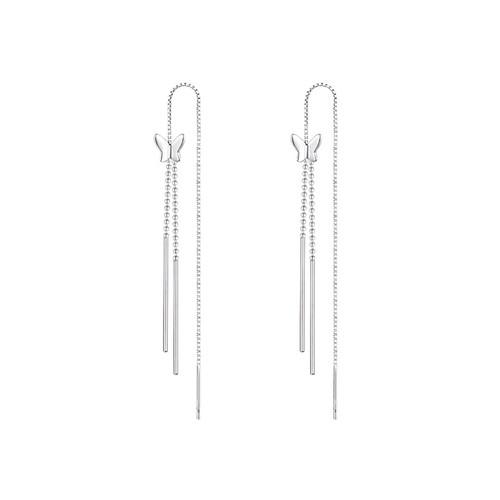 Ear Cuffs 925 Silver Dangle Earrings for Women chain threader hanging earrings long tassel drop earrings for Women Girls(Butterfly?