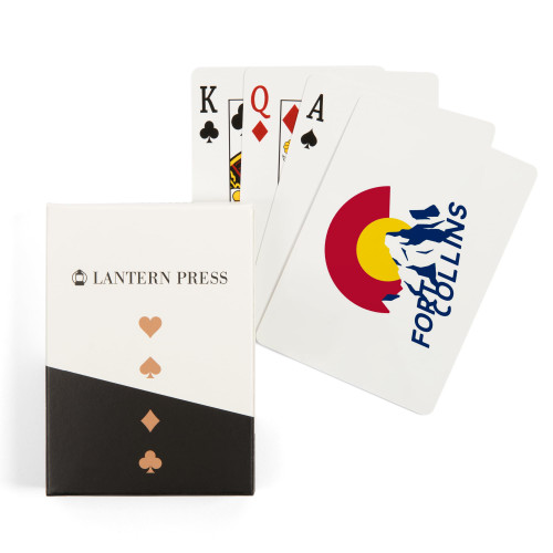 Fort Collins, Colorado, Colorado C and Mountains (52 Playing Cards, Poker Size)