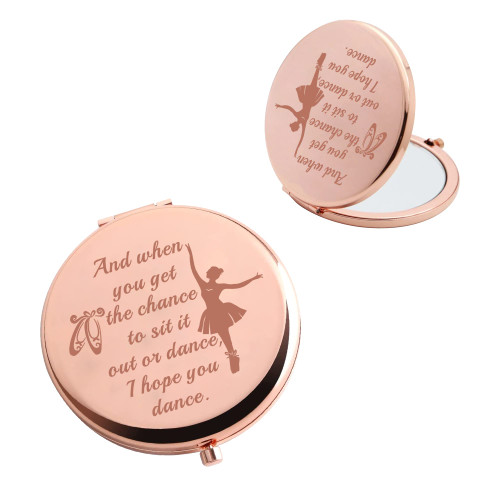 Dance Lover Dancer Pocket Travel Makeup Mirror I Hope You Dance Compact Mirror for Dance Team Dancing Lover (Dancer Pocket Mirror)
