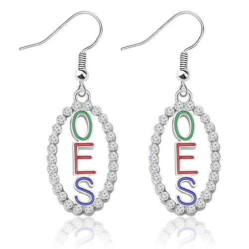 Rhinestone OES Drop Earrings Order of The Eastern Star Gift OES Symbol Jewelry Greek Sorority Paraphernalia Gift for Women Girls (Drop OES Earrings) Rhinestone OES Drop Earrings Order of The Eastern Star Gift OES Symbol Jewelry Greek Sorority Paraphernalia Gift for Women Girls (Drop OES Earrings)