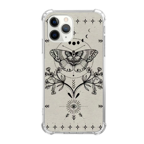 Magical Moth Plant Case Compatible with iPhone 11 Pro, Witchy Moon Stars Mystic Eyes Case for iPhone 11 Pro for Teen Men Women, Trendy Cool TPU Bumper Case Cover