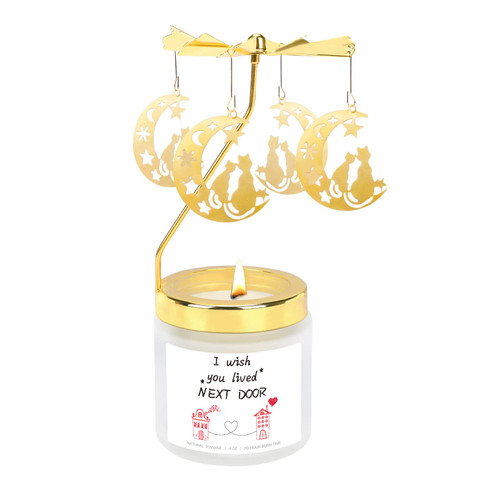 Best Friend Friendship Gifts for Women - I Wish You Lived Next Door Candle, Funny Rotating Lavender Scented Candles, Birthday Gifts for Friends, Bestie, Sister, Mom, Coworker, Classmate Best Friend Friendship Gifts for Women - I Wish You Lived Next Door Candle, Funny Rotating Lavender Scented Candles, Birthday Gifts for Friends, Bestie, Sister, Mom, Coworker, Classmate