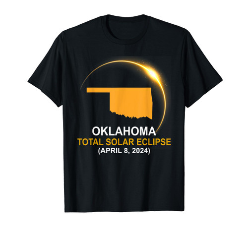 Total Solar Eclipse 2024 Oklahoma State Solar Eclipse T-Shirt