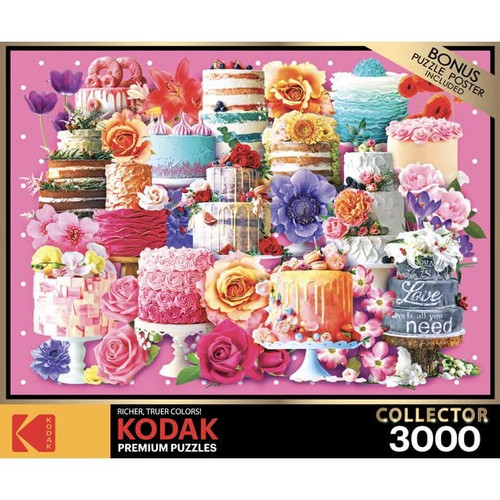 Cake & Flowers 3000 Piece Kodak Premium Jigsaw Puzzle